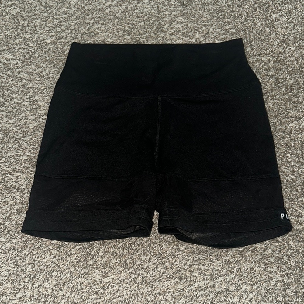 PINK Victoria's Secret Black High-Waist Bike Shorts